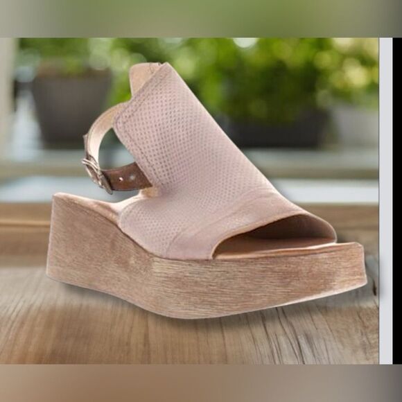 Miz Mooz Giselle Pearl Leather Ankle Strap Sandal Wedge Heels EUR 39 US 8.5 - 9 - Picture 3 of 10